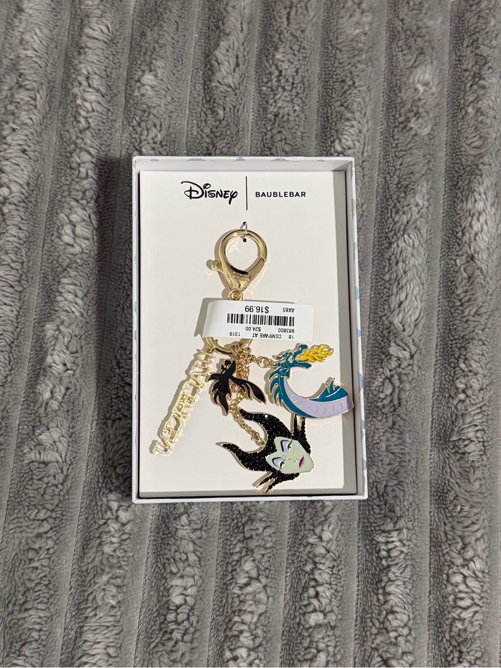 BaubleBar Disney Maleficent Enamel Charm Keychain